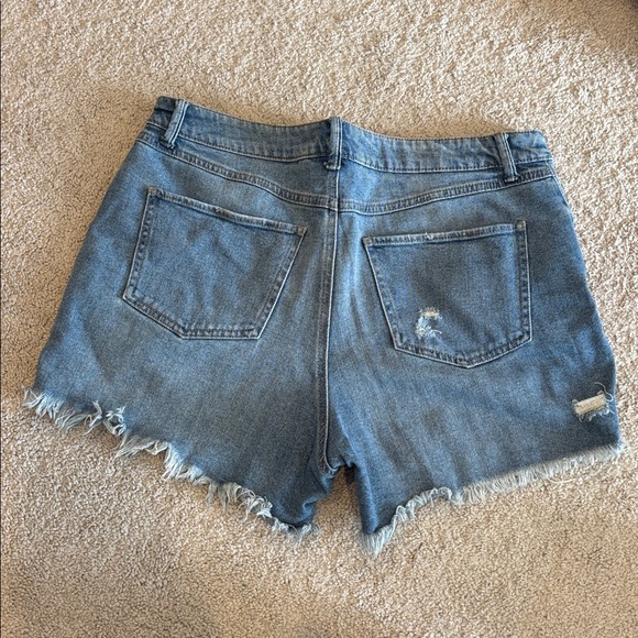 Happily Grey Women's Blue Distressed Denim Shorts - Picture 3 of 3